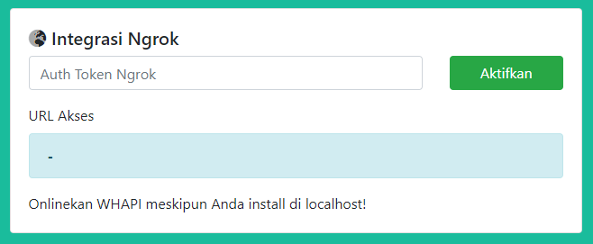 Integrasi Ngrok